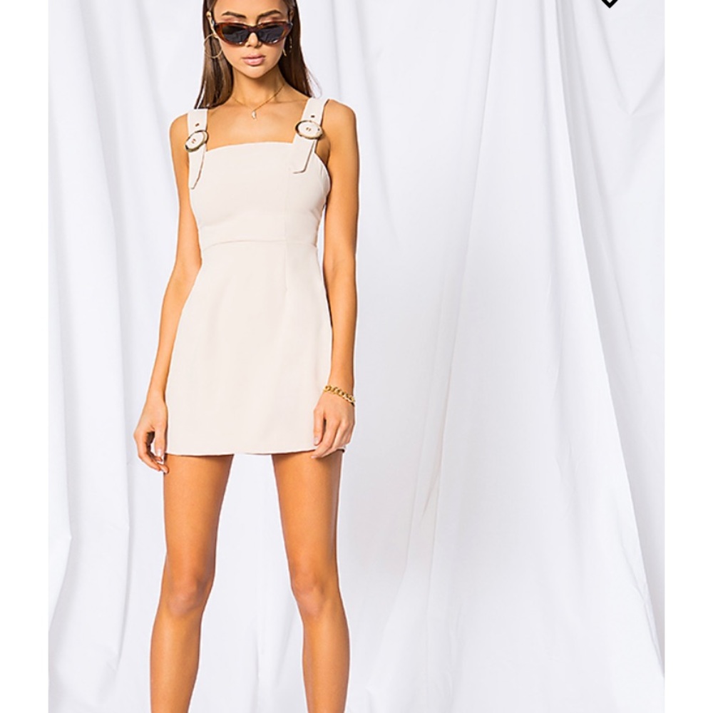 superdown beige mini dress